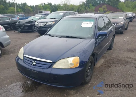 2001 Honda Civic Ex из США, поврежденный, VIN JHMES26781S004964
